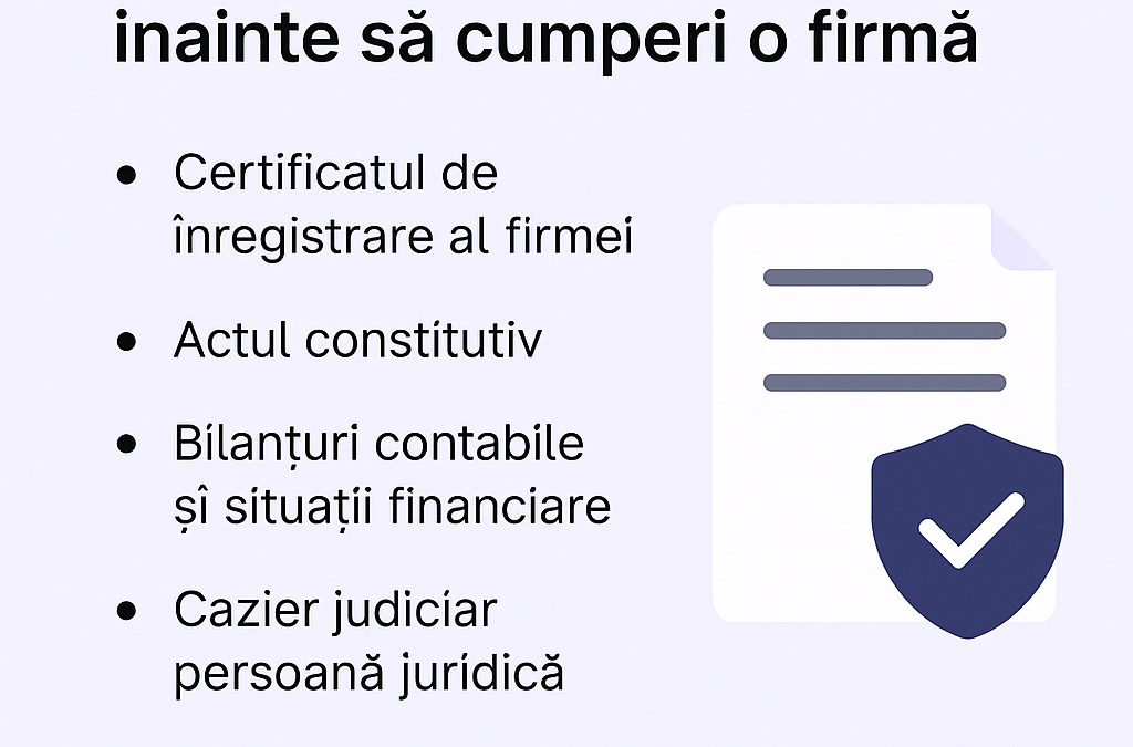 Leasing Auto 2 🏢 Ce acte trebuie să verifici înainte să cumperi o firmă
