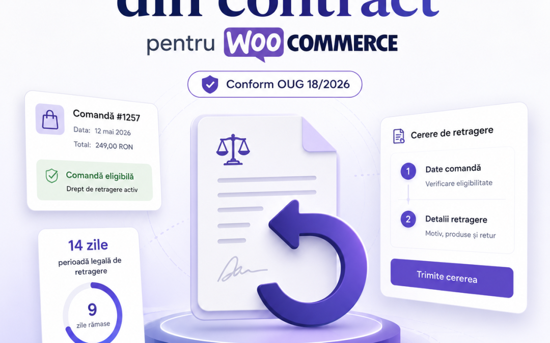 Obligatorie din 19 iunie 2026: funcția digitală de retragere din contract. O soluție românească pentru magazinele WooCommerce